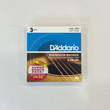 画像をギャラリービューアに読み込む, D&#39;Addario　アコギ弦 2セット+1ボーナスパック Light .012-.053　EJ16-3DBP
