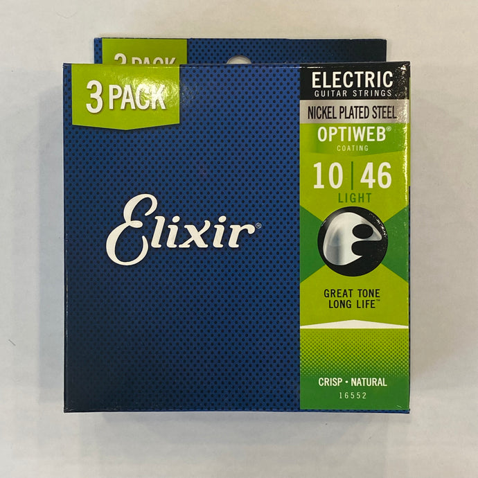 Elixir エレキ弦 3セットプロモーションパック OPTIWEB Light .010-.046 #16552