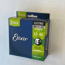 画像をギャラリービューアに読み込む, Elixir エレキ弦 3セットプロモーションパック OPTIWEB Light .010-.046 #16552
