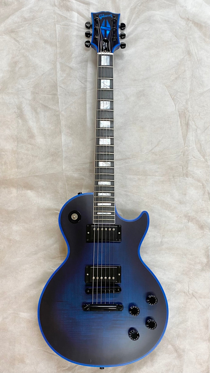 【販売済】Gibson エレクトリックギター Les Paul Custom Figured Satin Blue Widow